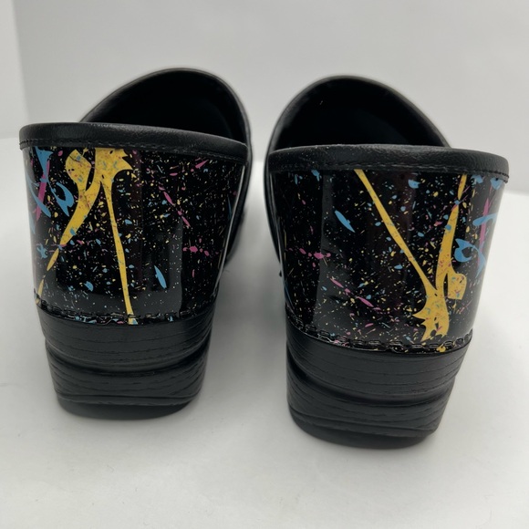 Dansko Black Color Splash Slip On Comfort Clog Mules Nurse Medical Shoes EU 40 - Picture 7 of 16